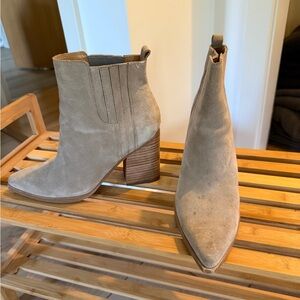 Marc Fisher Tan Suede Ankle Boots